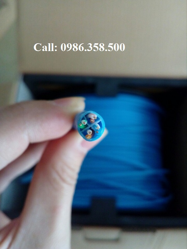 Dây mạng AMP UTP Cat6, 4Pair, Đôi, (305m) 8 sợi đồng nguyên chất